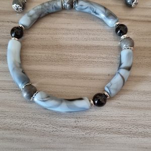 Black Onyx Noodle Jewellery Set