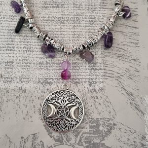 Triple Moon Godess Necklace