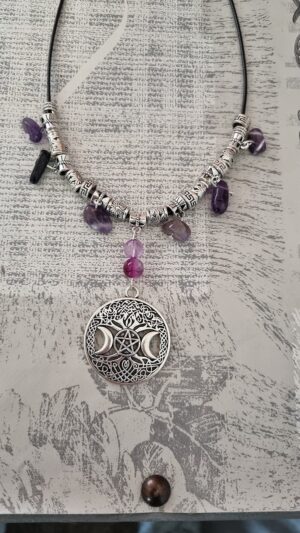 Triple Moon Godess Necklace