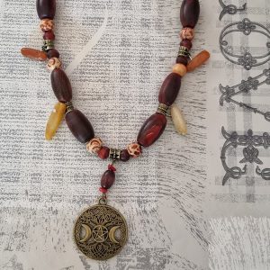 Triple Moon Godess Necklace