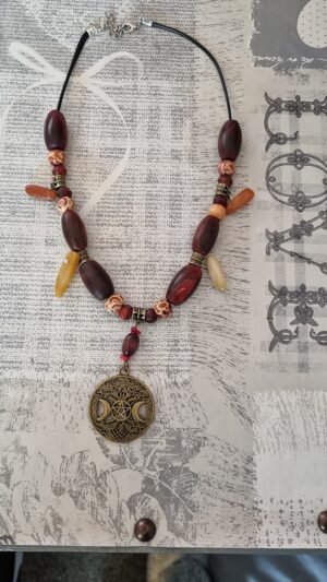 Triple Moon Godess Necklace