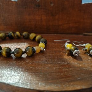 Tigers eye crystal angel set