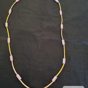 Pink shell noodle necklace