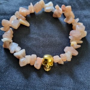 Moonstone skull bracelet