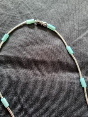 Blue shell necklace