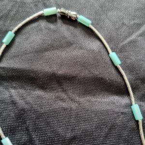 Blue shell necklace