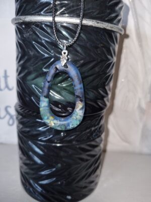 Indian Agate & Black Obsidian Necklace