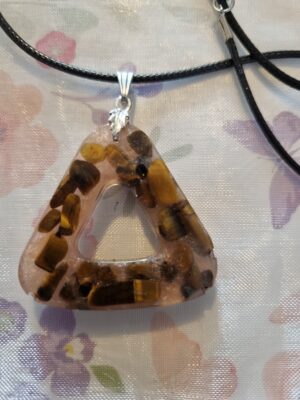 Handmade tigers eye crystal necklace