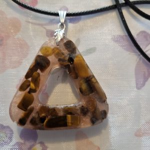 Handmade tigers eye crystal necklace