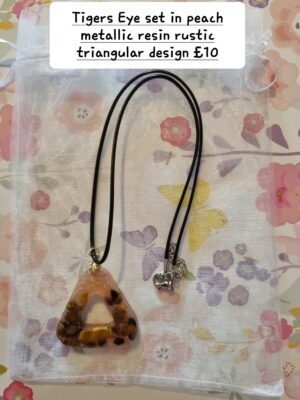 Handmade tigers eye crystal necklace