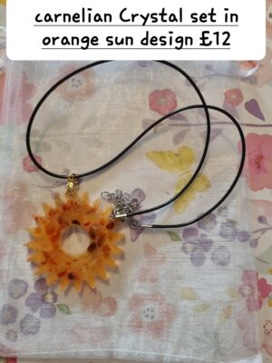 Carnelian Crystal pendant necklace