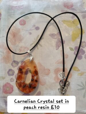 Carnelian Crystal pendant Necklace