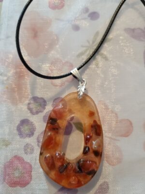 Carnelian Crystal pendant Necklace