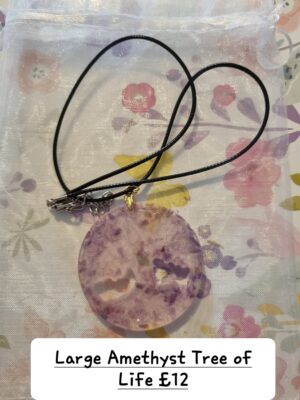 Amethyst tree of life necklace