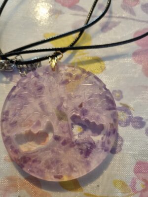 Amethyst tree of life necklace