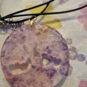 Amethyst tree of life necklace