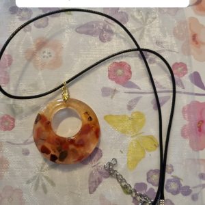 Carnelian Crystal pendant necklace handmade