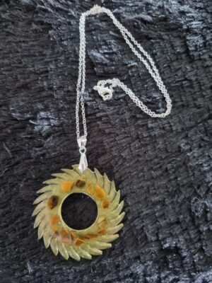 Tiger Eye Crystal Ferris Wheel Necklace