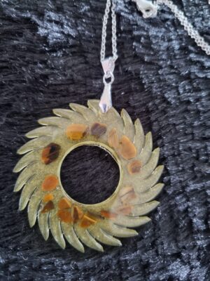 Tiger Eye Crystal Ferris Wheel Necklace