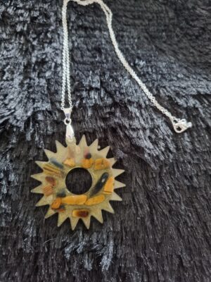 Tiger’s Eye Crystal Sun Necklace