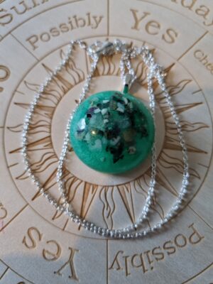 Indian Agate crystal pendant necklace