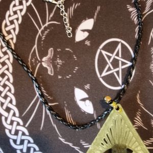 Hand-made Third eye pyramid pendant necklace