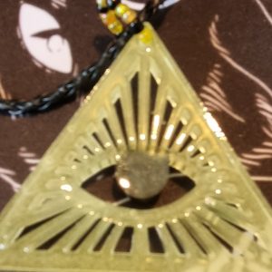 Hand-made Third eye pyramid pendant necklace