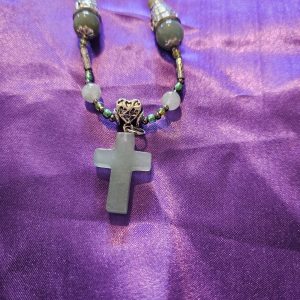 Aventurine Crystal Cross Necklace